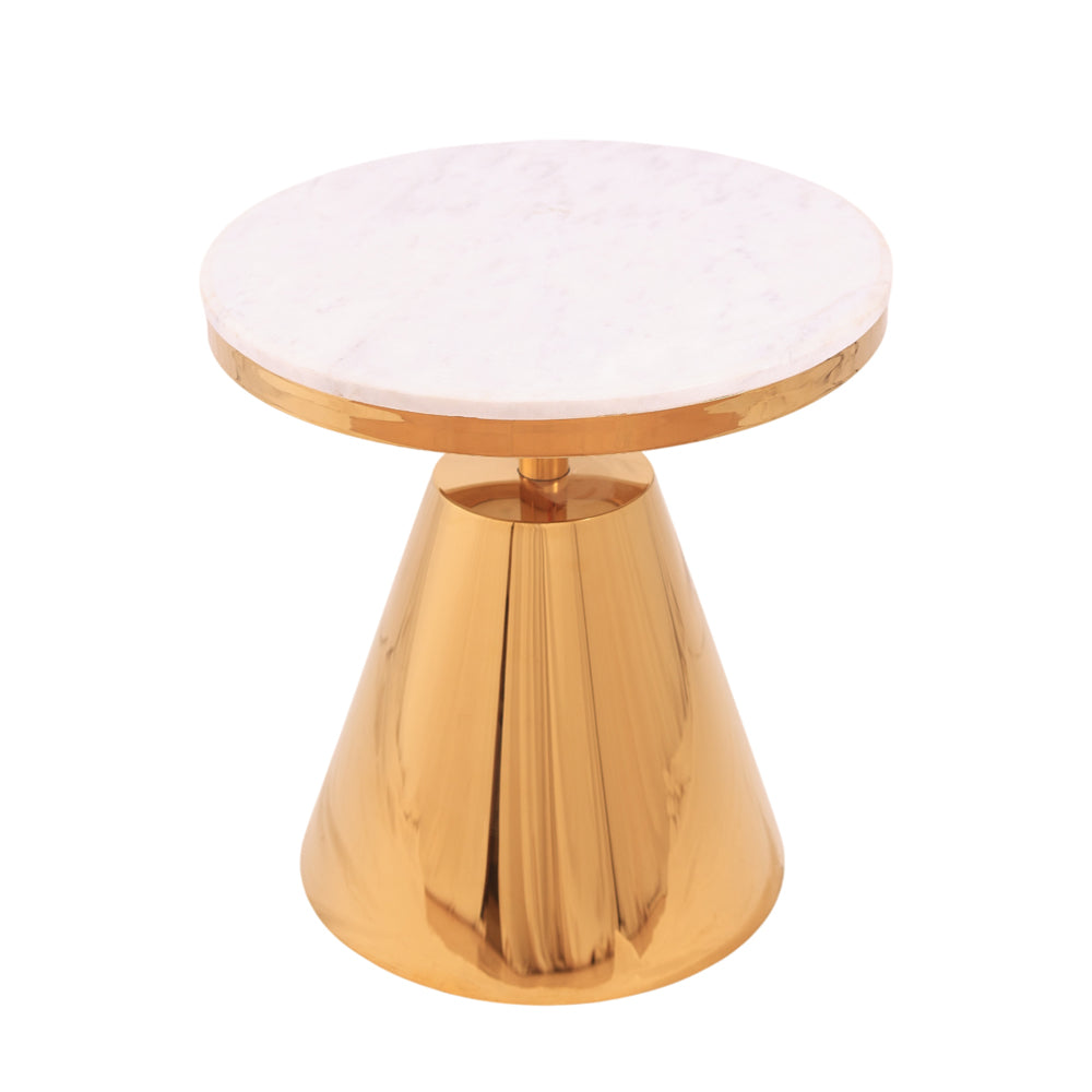 Table, stainless steel, 50×54cm Gold PVD - ترابيزه، استالس ستيل، 50×54 سم دهبي PVD